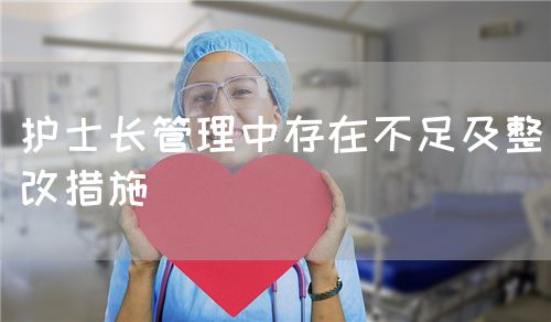 护士长管理中存在不足及整改措施(图1)