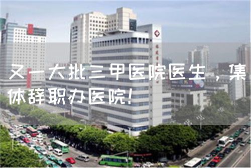 又一大批三甲医院医生，集体辞职办医院！(图1)